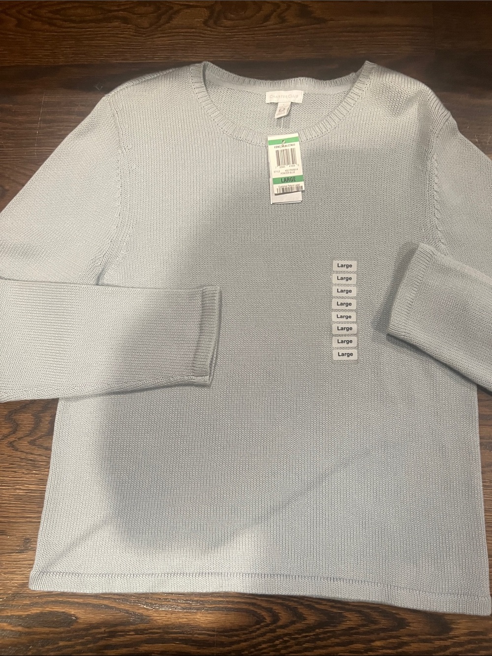 Charter Club Light Blue Crewneck Sweater